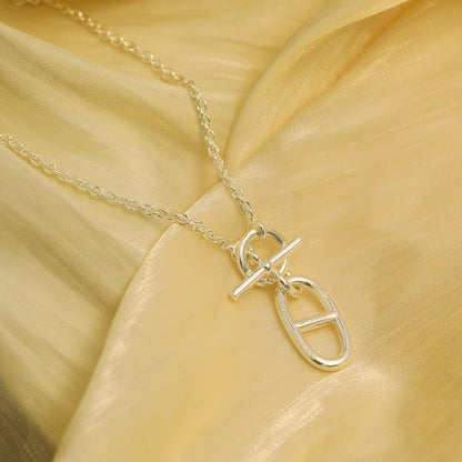 [⭐Renara]HM CHAINE D'ANCRE PENDANT NECKLACE STERLING SILVER