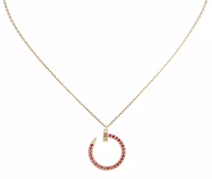 [⭐Renara]JUSTE NECKLACE GOLD RED DIAMONDS