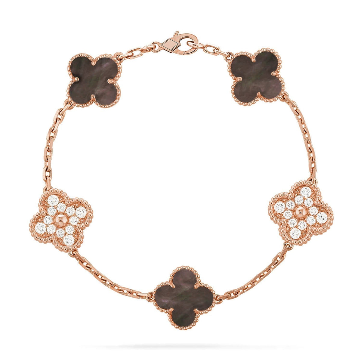[⭐Renara] CLOVER 5 MOTIF GRAY MOP BRACELET COLLECTION