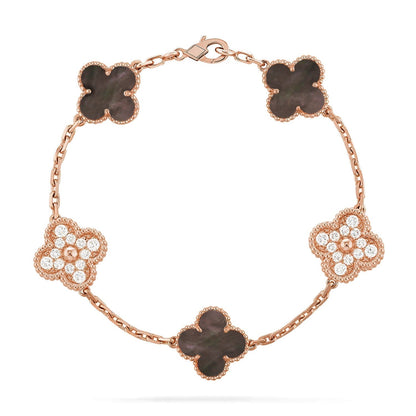 [⭐Renara] CLOVER 5 MOTIF GRAY MOP BRACELET COLLECTION