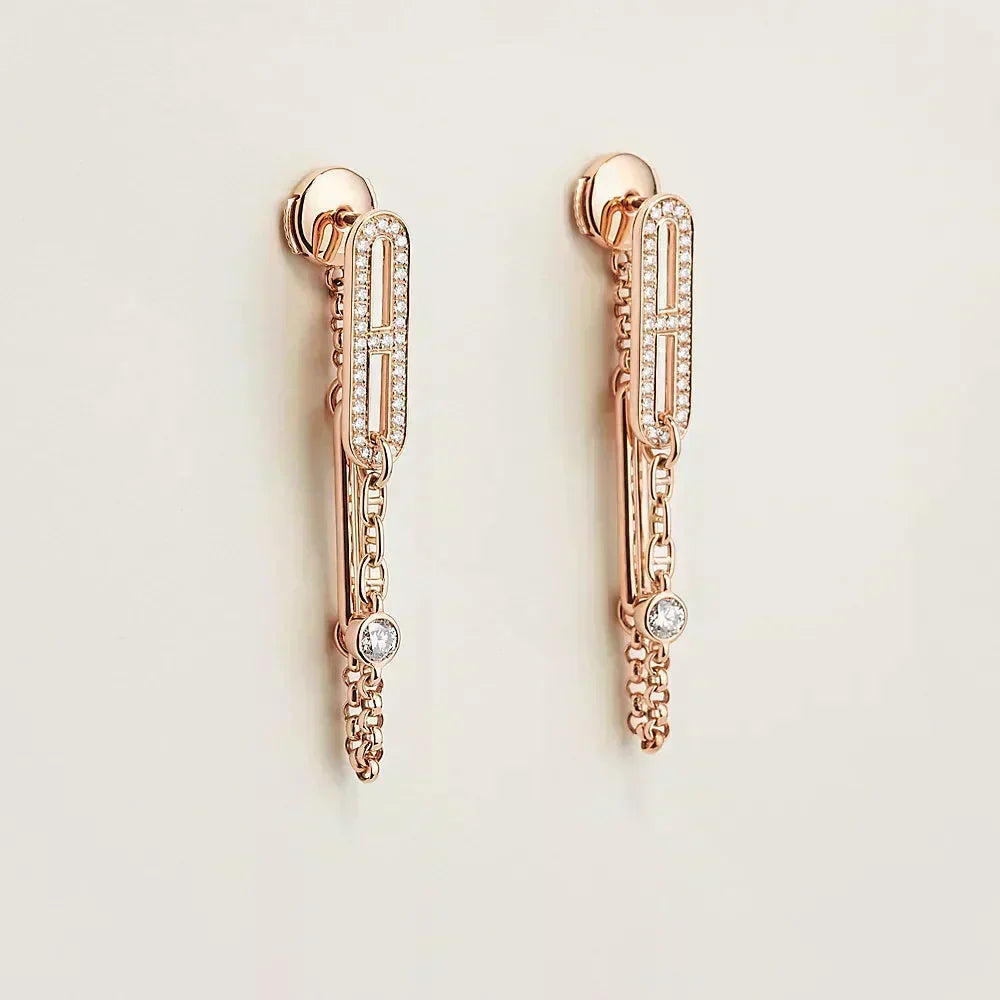 [⭐Renara]CHAINE CHAOS DIAMOND DROP EARRINGS