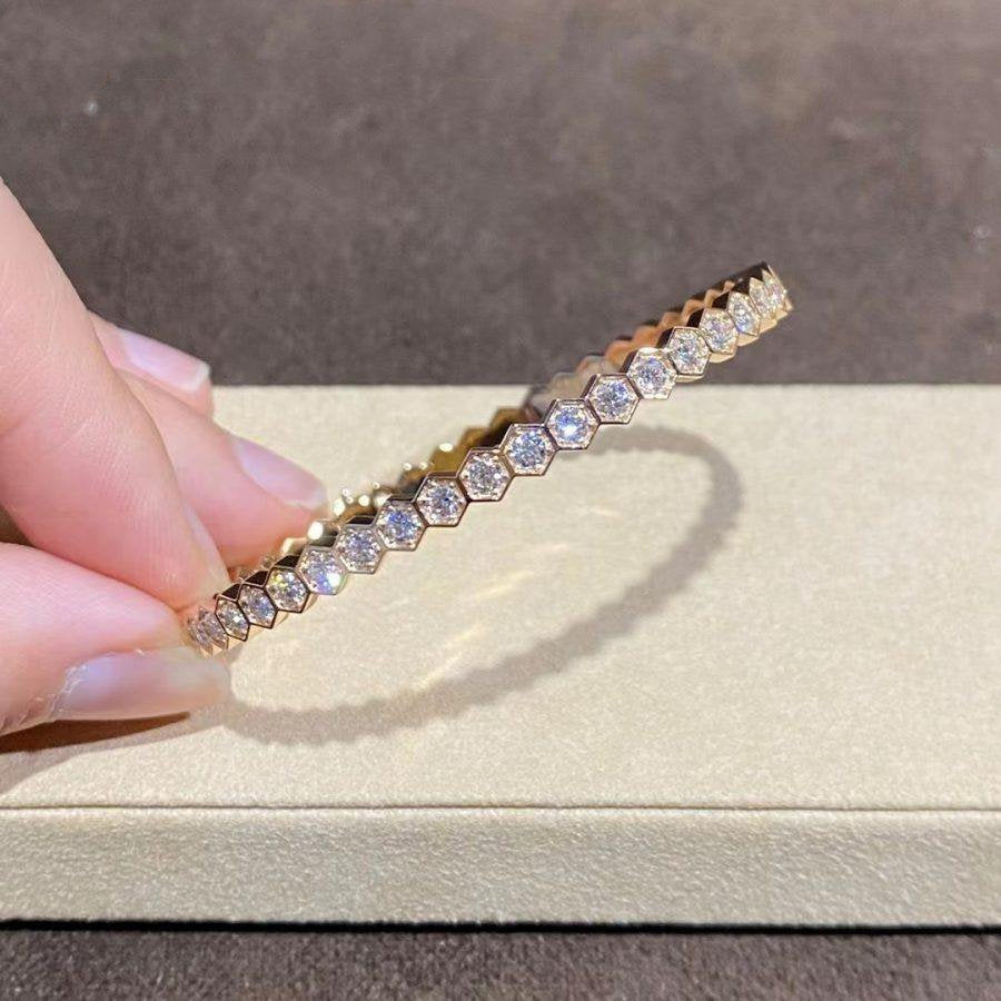 [⭐Renara]BEE LOVE GOLD BRACELET FULL DIAMOND