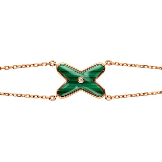[⭐Renara]JEUX BRACELET MALACHITE PINK GOLD 1 DIAMOND