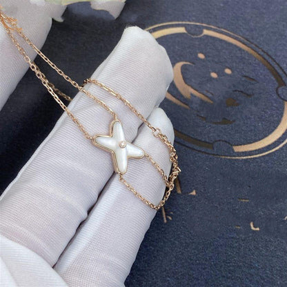 [⭐Renara]JEUX BRACELET WHITE MOP PINK GOLD 1 DIAMOND