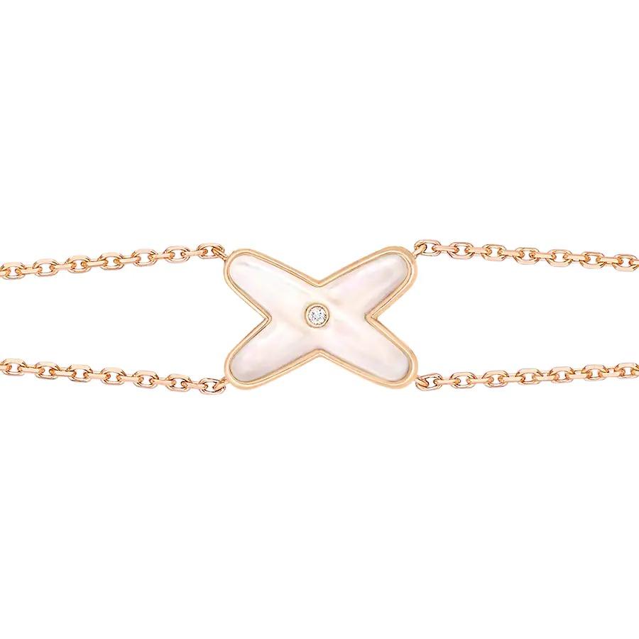 [⭐Renara]JEUX BRACELET WHITE MOP PINK GOLD 1 DIAMOND