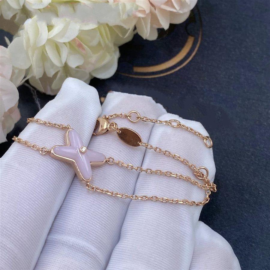 [⭐Renara]JEUX BRACELET PINK MOP PINK GOLD 1 DIAMOND