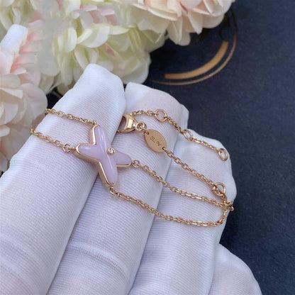 [⭐Renara]JEUX BRACELET PINK MOP PINK GOLD 1 DIAMOND