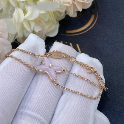 [⭐Renara]JEUX BRACELET PINK MOP PINK GOLD 1 DIAMOND