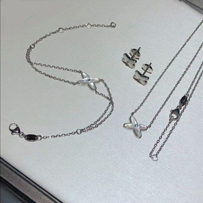 [⭐Renara]JEUX BRACELET WHITE MOP SILVER 1 DIAMOND