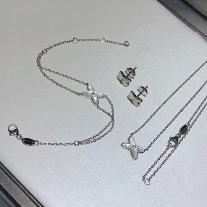 [⭐Renara]JEUX BRACELET WHITE MOP SILVER 1 DIAMOND