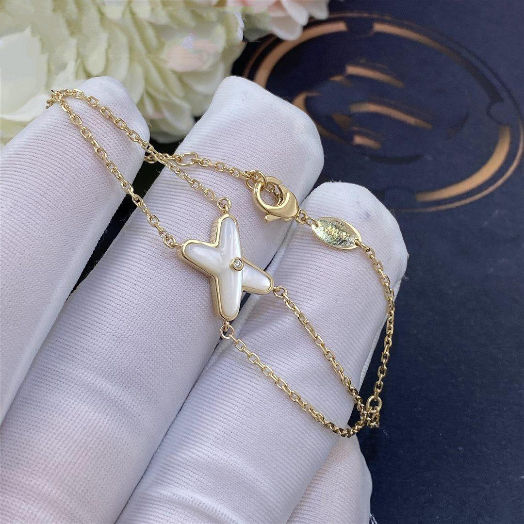 [⭐Renara]JEUX BRACELET WHITE MOP GOLD 1 DIAMOND