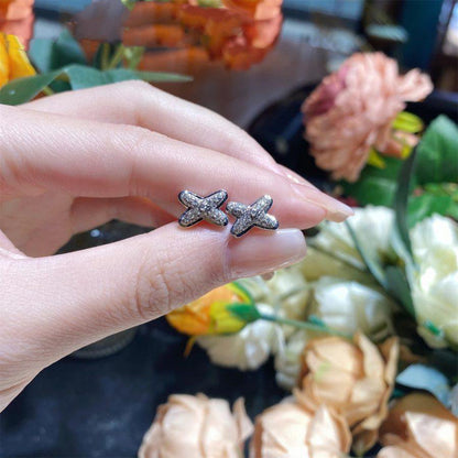 [⭐Renara]JEUX DE SILVER DIAMOND EARRINGS