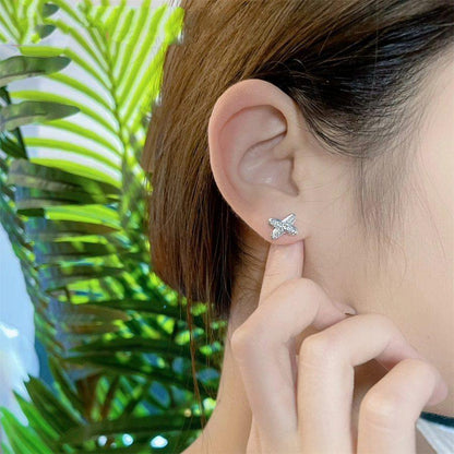 [⭐Renara]JEUX DE SILVER DIAMOND EARRINGS
