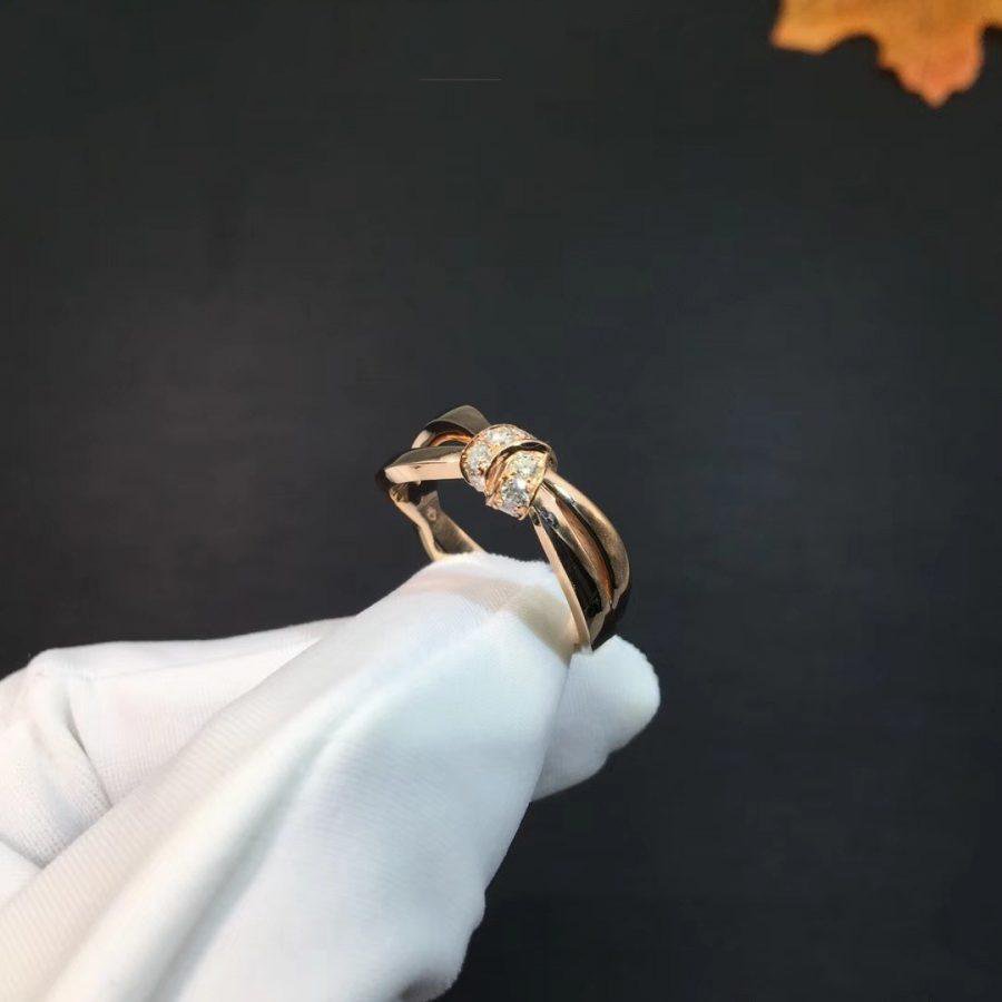 [⭐Renara]LIENS RING PINK GOLD DIAMOND