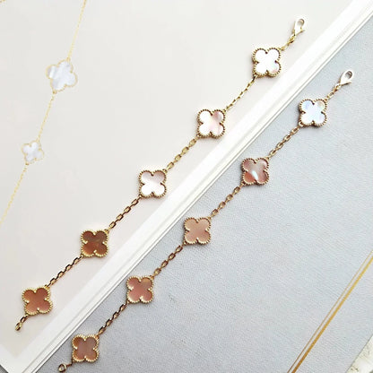 [⭐Renara] CLOVER 5 MOTIFS  PINK MOP BRACELET COLLECTION