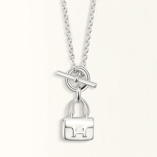 [⭐Renara]POP H PEDANT SILVER NECKLACE
