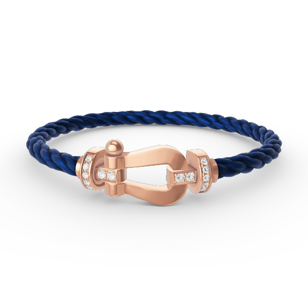 [⭐Renara]FORCE LARGE HORSESHOE HALF DIAMOND BRACELET ROSE GOLD