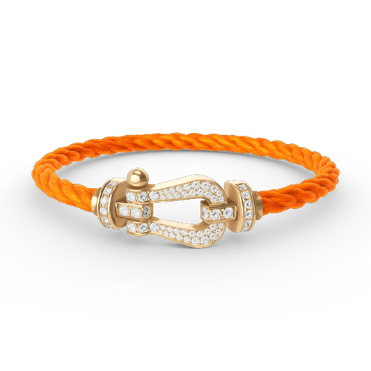 [⭐Renara]FORCE LARGE HORSESHOE FULL DIAMOND BRACELET GOLD