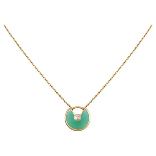 [⭐Renara]AMULETTE GOLD MALACHITE NECKLACE