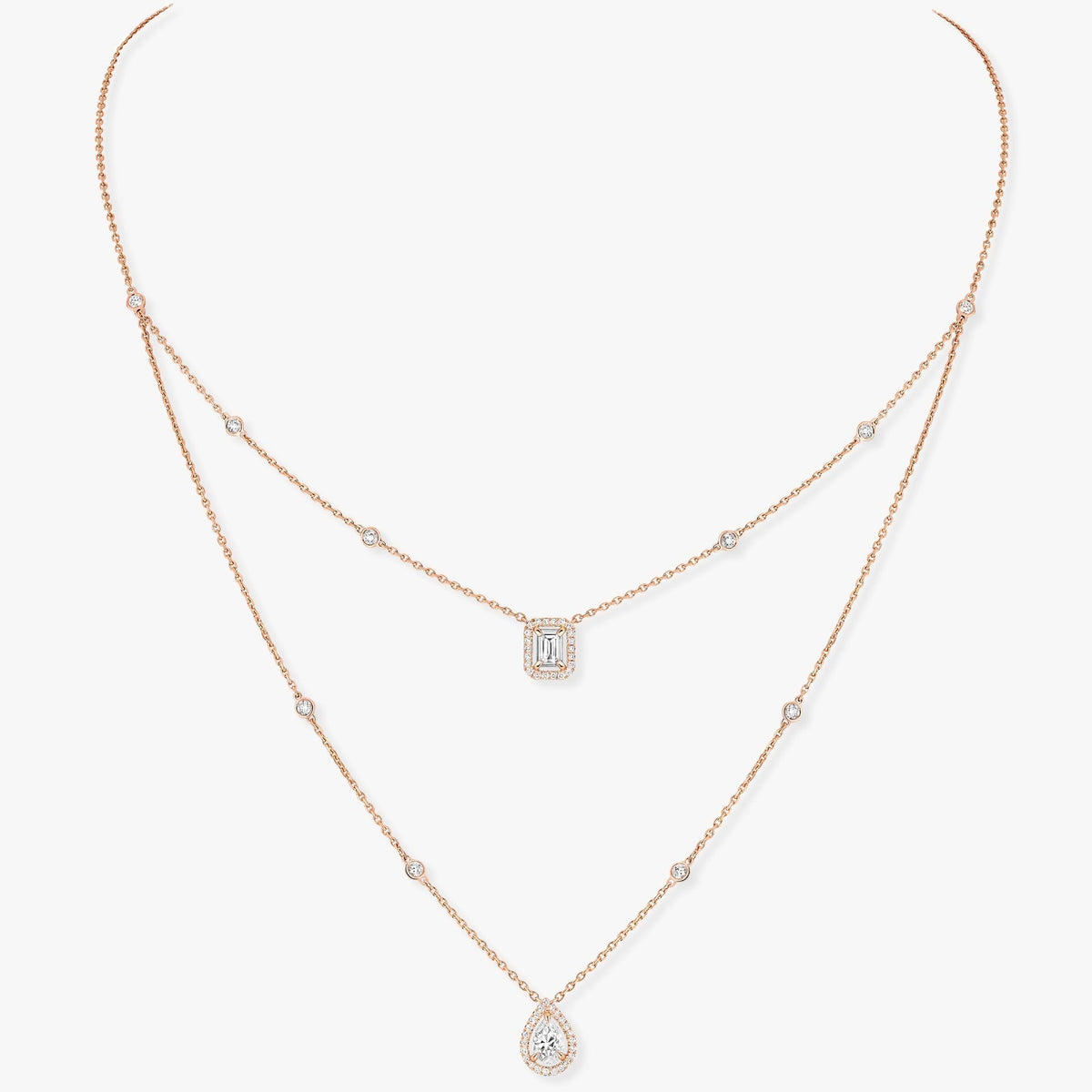 [⭐Renara]MY TWIN 2 ROW DIAMOND NECKLACE