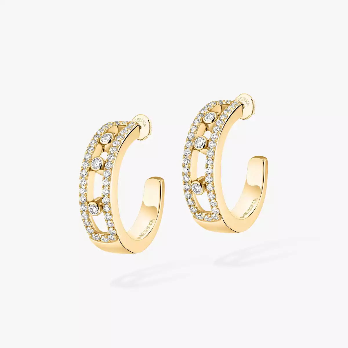 [⭐Renara]Diamond Pave_ Hoop Earrings Move