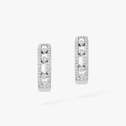[⭐Renara]Diamond Pave_ Hoop Earrings Move