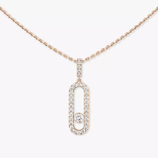 [⭐Renara]Move Uno Diamond Necklace in Rose Gold