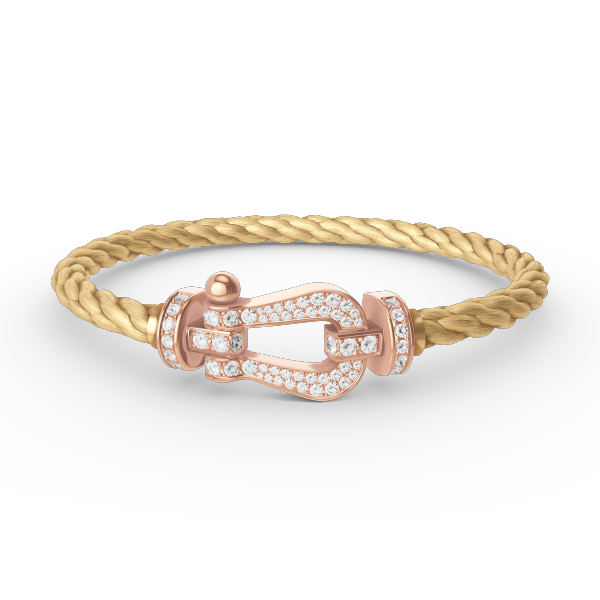 [⭐Renara]FORCE LARGE HORSESHOE FULL DIAMOND BRACELET ROSE GOLD