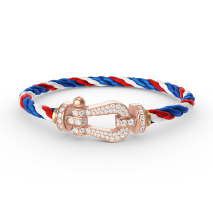 [⭐Renara]FORCE LARGE HORSESHOE FULL DIAMOND BRACELET ROSE GOLD