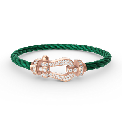 [⭐Renara]FORCE LARGE HORSESHOE FULL DIAMOND BRACELET ROSE GOLD