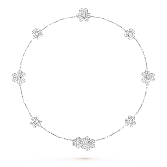 [⭐Renara]FRIVOLE SILVER 9 FLOWERS NECKLACE