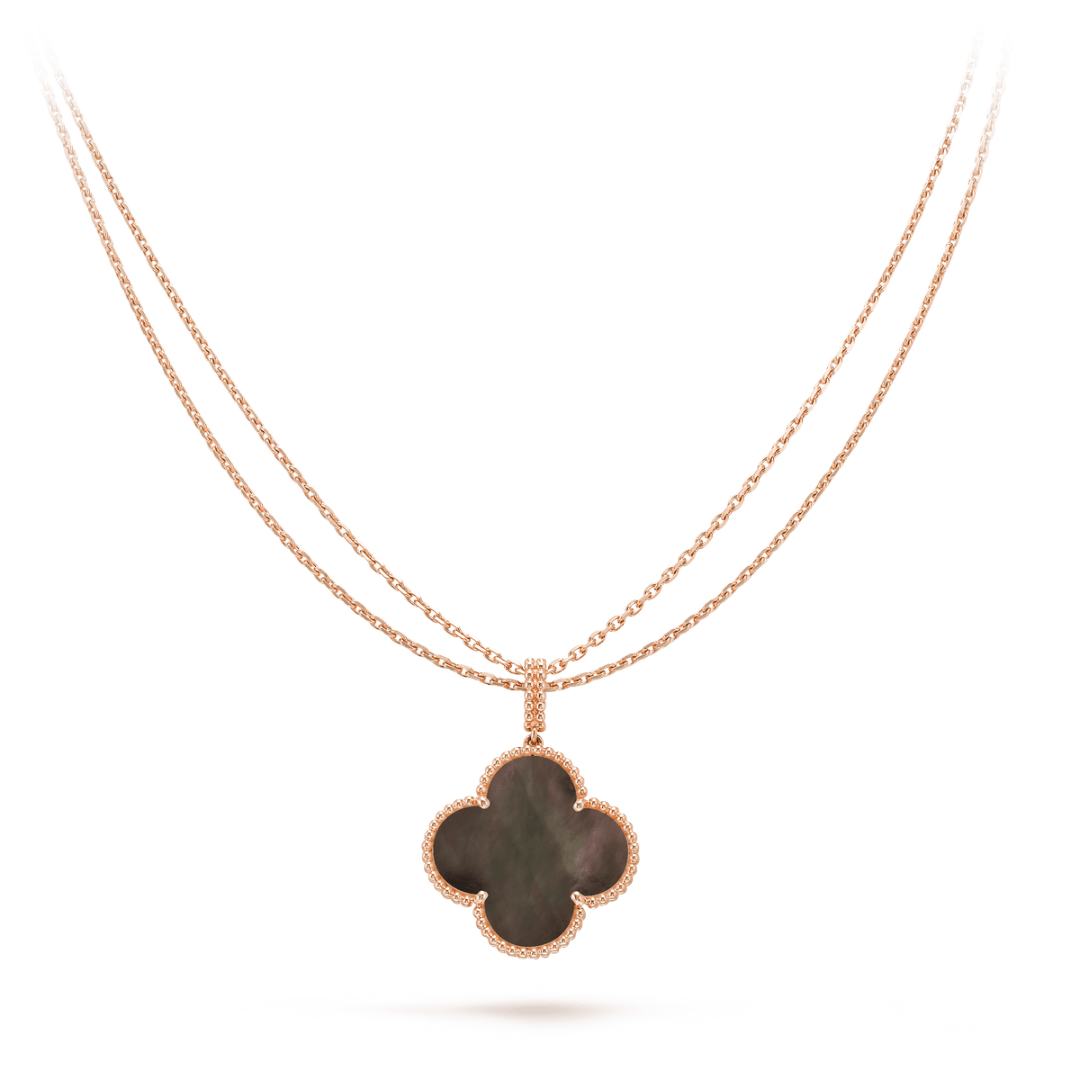 [⭐Renara]CLOVER 25MM GOLD DARK MOP BIG CLOVER NECKLACE