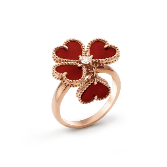 [⭐Renara]SWEET CLOVER CARNELIAN RING
