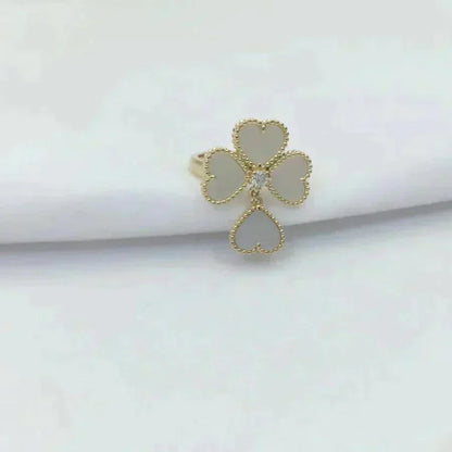 [⭐Renara]SWEET CLOVER WHITE MOP RING