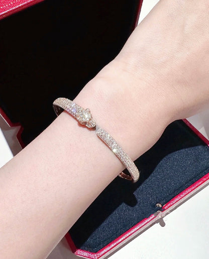 [⭐Renara]PANTHERE FULL DIAMOND OPEN BRACELET