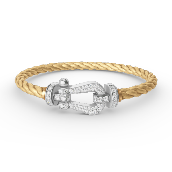 [⭐Renara]FORCE LARGE HORSESHOE FULL DIAMOND BRACELET SILVER