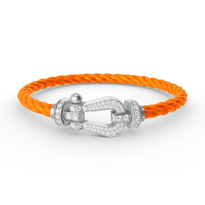 [⭐Renara]FORCE LARGE HORSESHOE FULL DIAMOND BRACELET SILVER