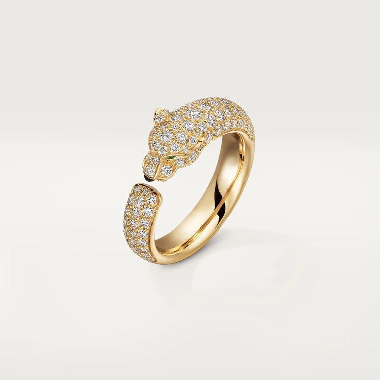 [⭐Renara]PANTHERE PINK GOLD DIAMOND RING